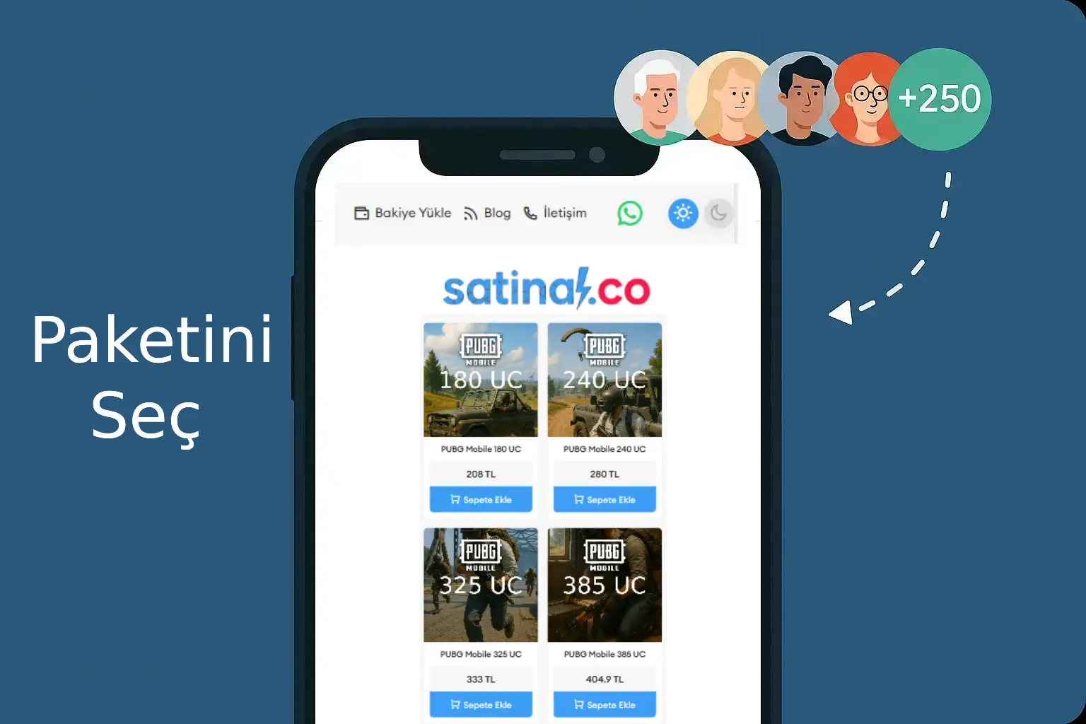 PUBG Mobile UC Paket Seçimi